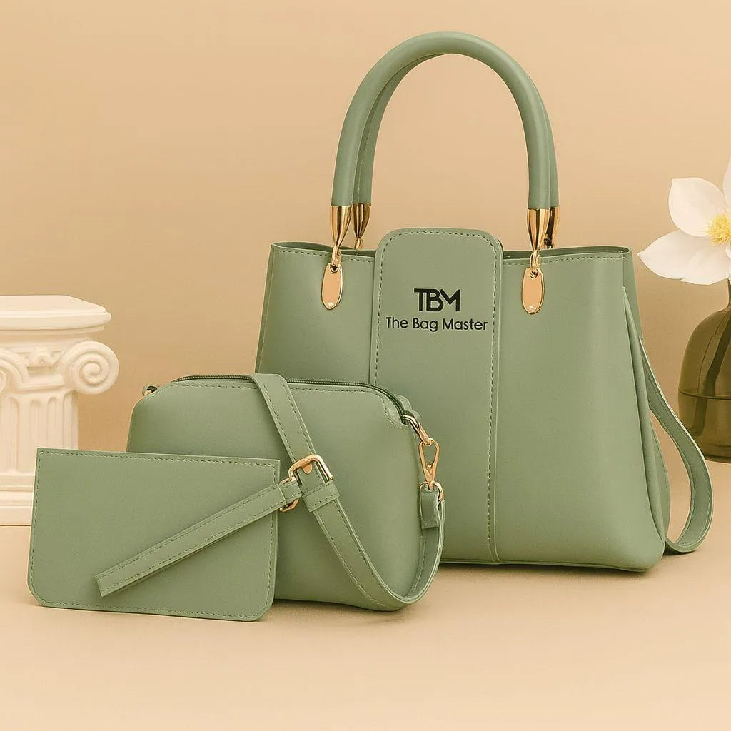 Mint Charm 3-Piece Handbag Set