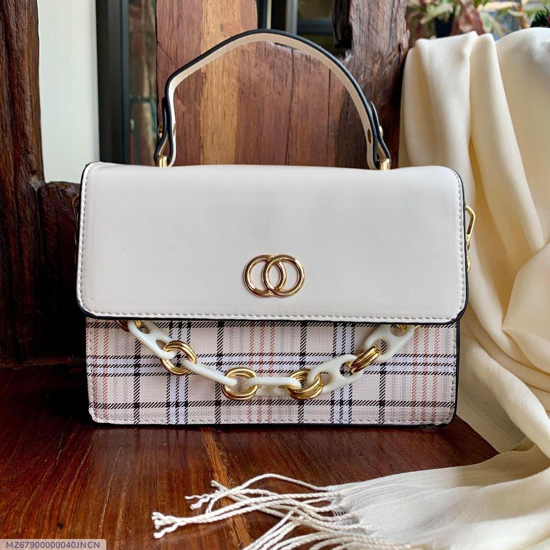 Stylish Girl's Plaid PU Leather Handbag Multicolor