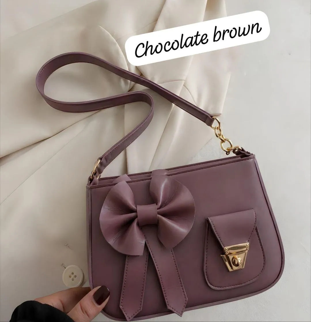 Chic Blue Bow Crossbody Bag For Girls