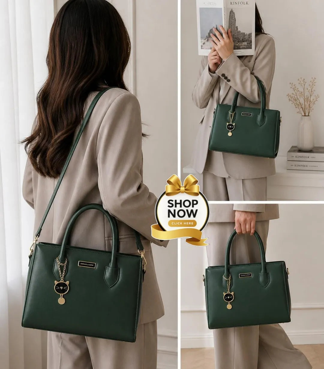 Women's Black Rexine Shoulder Bag with Top Handle