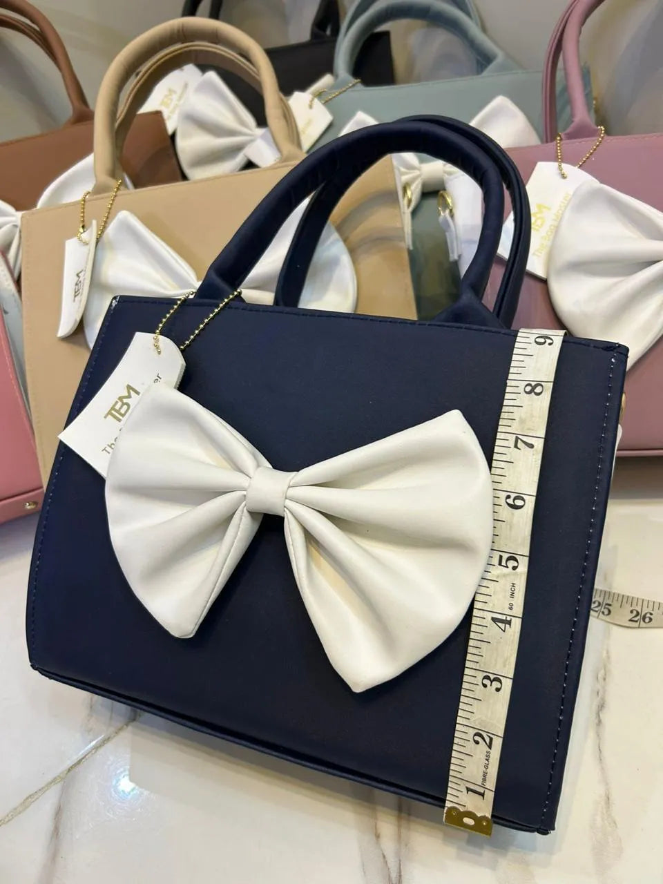Stylish Bow Handbag With Adjustable Shoulder Strap For Women