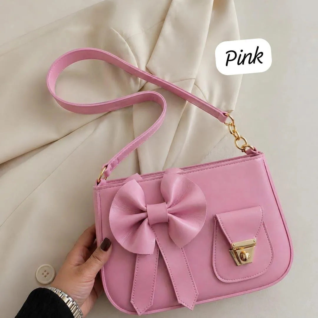 Chic Blue Bow Crossbody Bag For Girls
