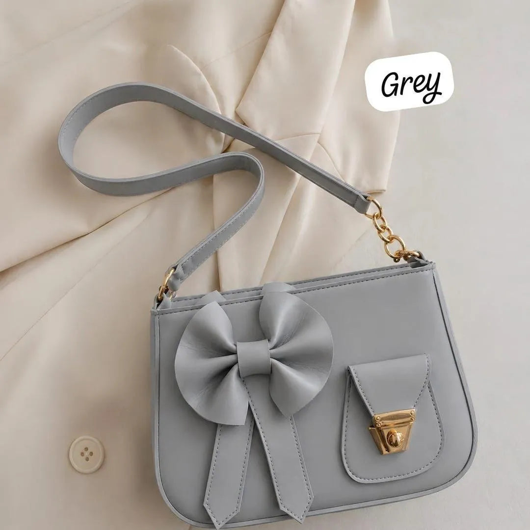 Chic Blue Bow Crossbody Bag For Girls