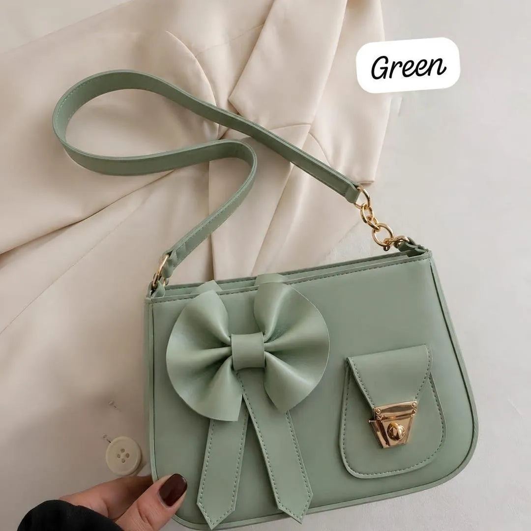 Chic Blue Bow Crossbody Bag For Girls